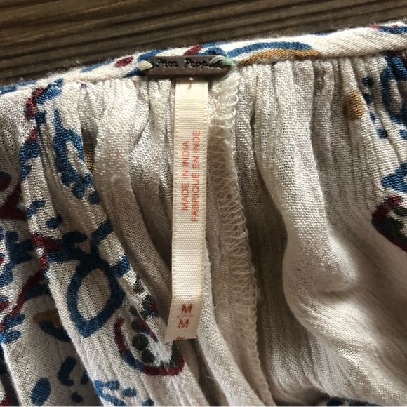 Free People paisley swing dress with button front - Picture 9 of 14